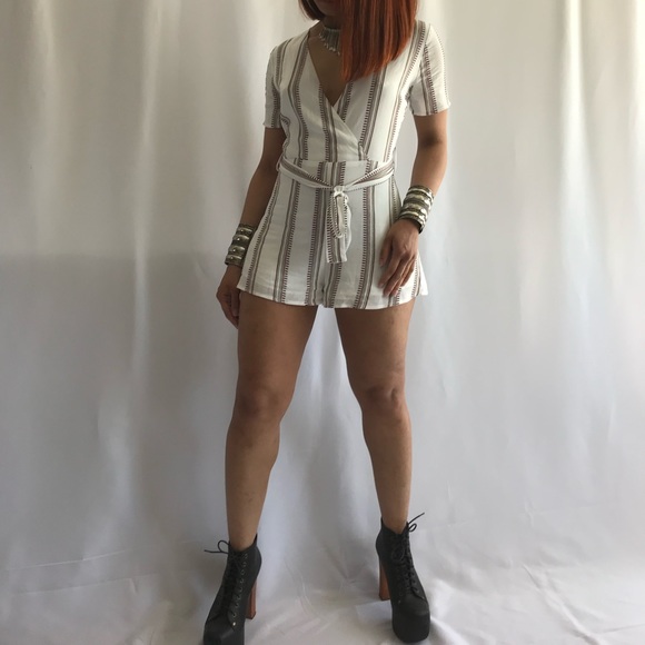 !!ONLY ONE LEFT!! PL Striped Romper - Picture 3 of 3
